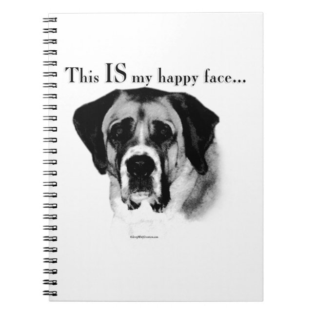 Caderno Espiral Santo Bernard Happy Face (Frente)