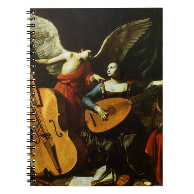 Caderno Espiral Santo Cecilia e o Anjo de Carlo Saraceni (Frente)