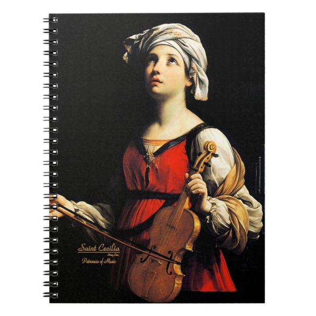 Caderno Espiral Santo Cecilia Patroness of Music (Frente)