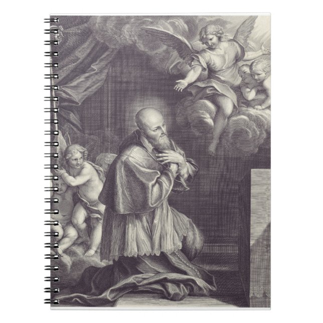 Caderno Espiral Santo Francis de Sales Doctor of the Church (Frente)