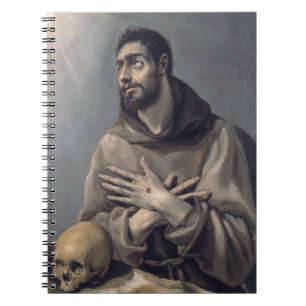 Caderno Espiral Santo Francis por El Greco
