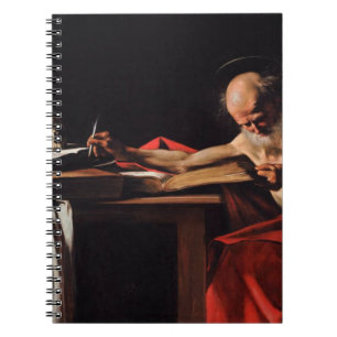 Caderno Espiral Santo Jerome Escrevendo 1606 De Caravaggio