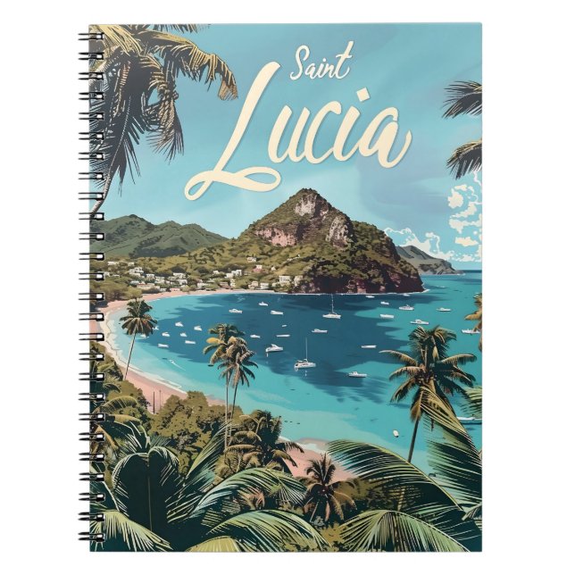 Caderno Espiral Santo Lucia Tropical Beach (Frente)