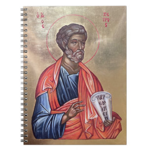 Caderno Espiral Santo Pedro O Apóstolo - Ícone Ortodoxo Oriental