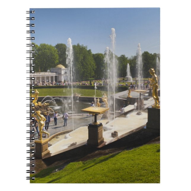 Caderno Espiral Santo Petersburgo, fundações Grand Cascade (Frente)