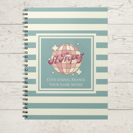 Caderno Espiral Santo rua Tropez França férias de Verão