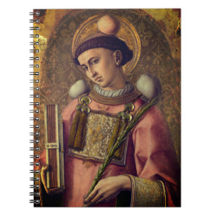 Caderno Espiral Santo Stephen (por Carlo Crivelli, 1476)