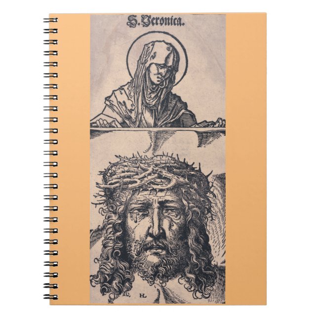 Caderno Espiral Santo Veronica com o Vernicle por Hans Burgkmair (Frente)