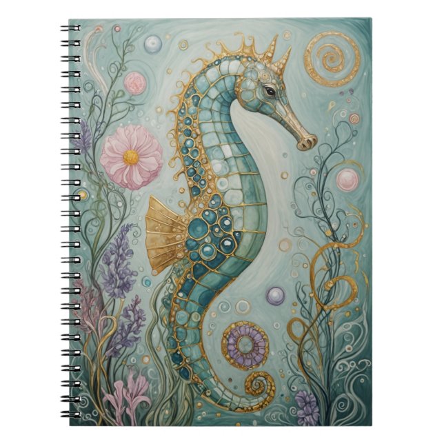 Caderno Espiral Santuário de Cavalo-Marinho Shimmering (Frente)