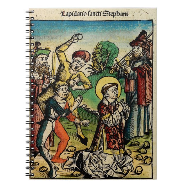 Caderno Espiral São Estêvão o Protomártir Iconografia de Arte Fina (Frente)