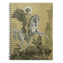 Caderno Espiral São Jorge – Arte Premium "Sunburst Gold"