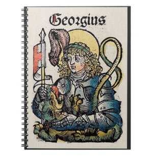 Caderno Espiral São Jorge Patrono da Inglaterra
