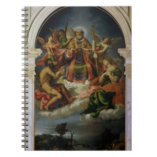 Caderno Espiral São Nicolau na glória com santos