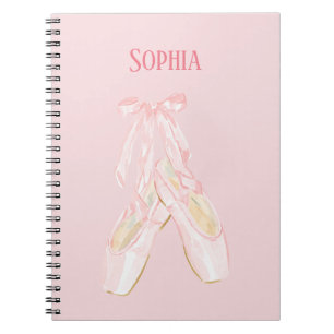 Caderno Espiral Sapatilhas de Ballet Rosa Bege