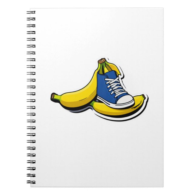 Caderno Espiral Sapato com bananas (Frente)