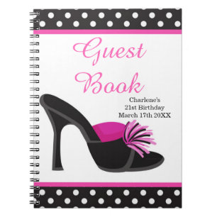 Caderno Espiral Sapatos Pretos com Bolinhas Pretas