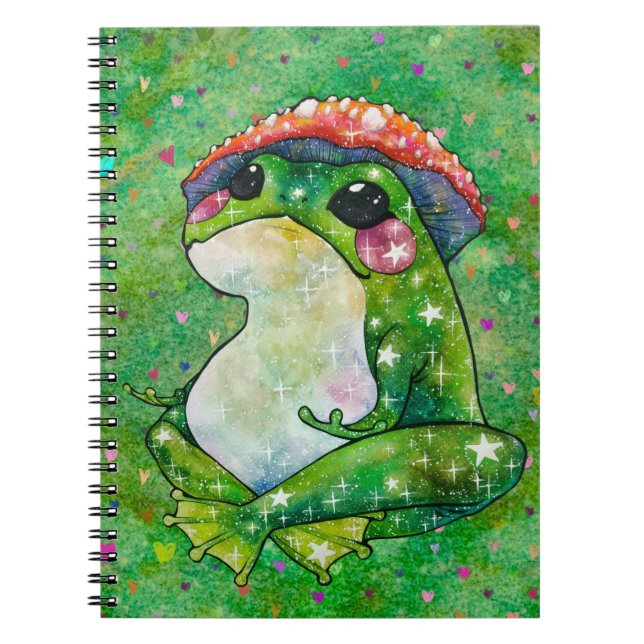 Caderno Espiral Sapo chamado Clover (Frente)