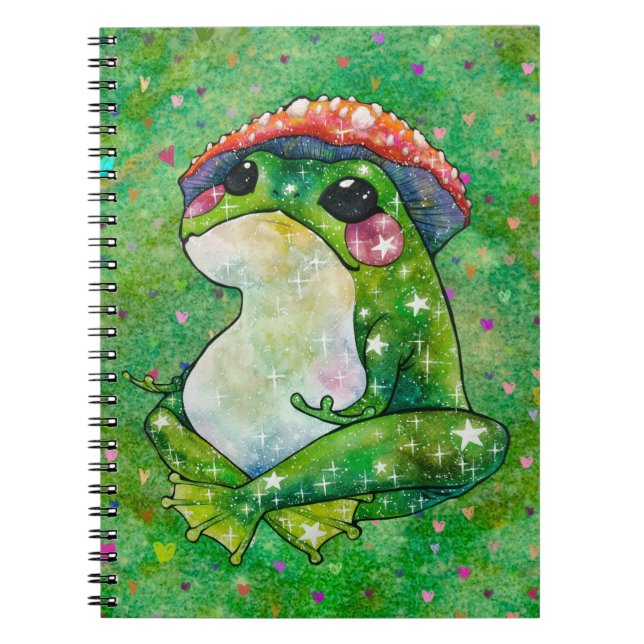 Caderno Espiral Sapo chamado Clover (Frente)