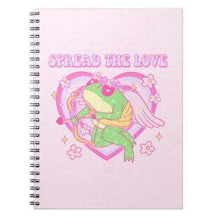 Caderno Espiral Sapo Cute Cupid - Espalhe o Amor