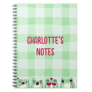 Caderno Espiral Sapo de Cartoon de Manga Personalizável para Crian