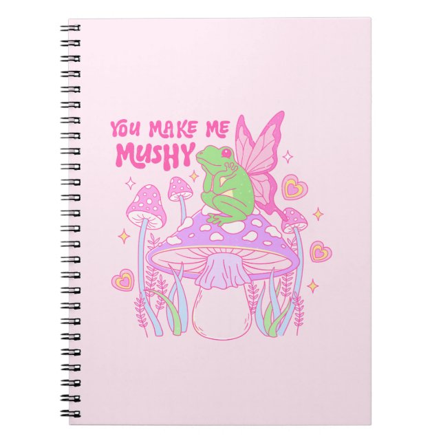 Caderno Espiral Sapo de Fada e Cogumelo - Você Me Faz Maluco (Frente)