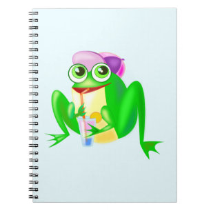 Caderno Espiral Sapo de Partido Feliz