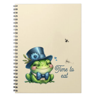 Caderno Espiral Sapo Elegante - Hora de comer