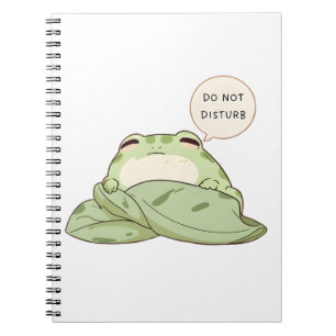 Caderno Espiral Sapo Kawaii de Não Perturbe Dormindo
