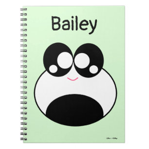 Caderno Espiral Sapo Kawaii Panda