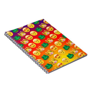 Caderno Espiral Sapo & princesa Emojis Teste padrão