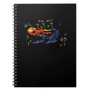Caderno Espiral Sapo Que Ama Você Estilo Clássico Simples