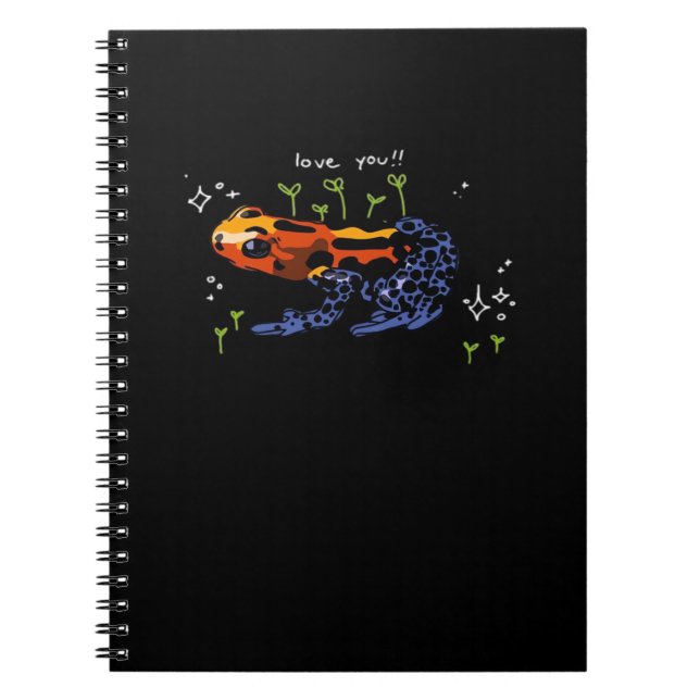 Caderno Espiral Sapo Que Ama Você Estilo Clássico Simples (Frente)