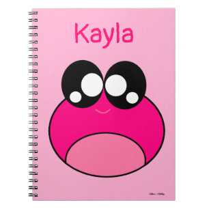 Caderno Espiral Sapo Rosa Kawaii