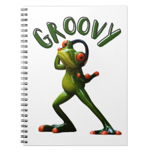 Caderno Espiral Sapo Verde Groovy