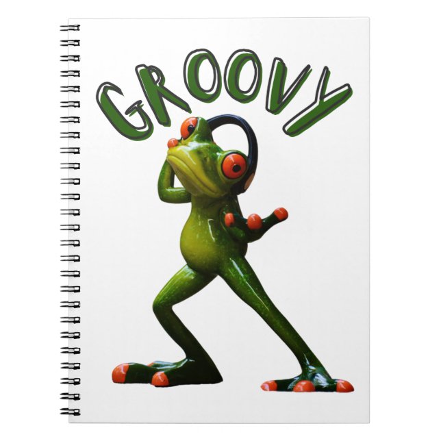 Caderno Espiral Sapo Verde Groovy (Frente)