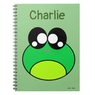 Caderno Espiral Sapo Verde Kawaii
