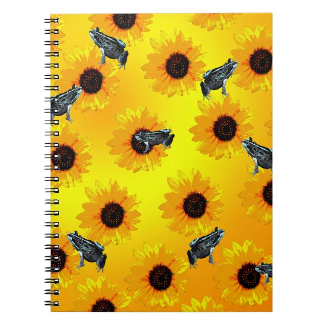 Caderno Espiral Sapos E Girassóis, Notebook (Frente)