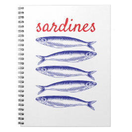 Caderno Espiral Sardinhas