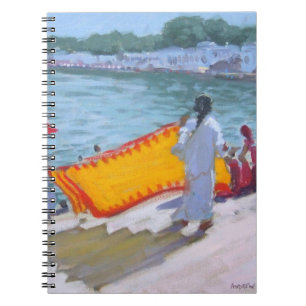 Caderno Espiral Sari de secagem Pushkar