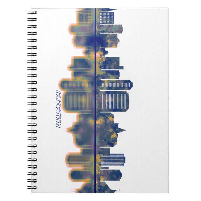Caderno Espiral Saskatoon Skyline (Frente)