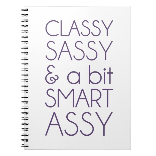 Caderno Espiral Sassy elegante e um Assy de Smart do bocado (Frente)