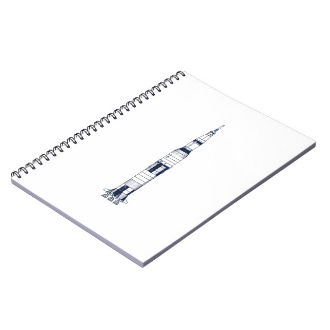 Caderno Espiral Saturn Rocket (Left Side)