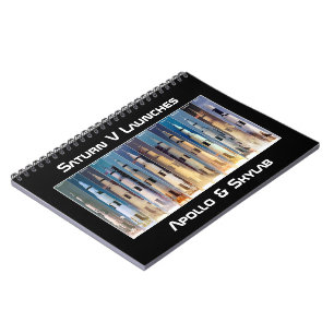 Caderno Espiral Saturn V Moon Rocket Launts (Lâmpada Saturno V)