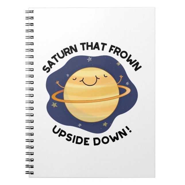 Caderno Espiral Saturno Que Frown Virado Para Baixo Piada Do Plane (Frente)