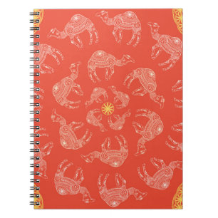 Caderno Espiral Saudação Belo cartão com camelo. Quadro do anim