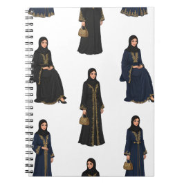 Caderno Espiral Saudi Women in Abayas