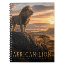 Caderno Espiral Savana de Leões Africanos ANIMAIS