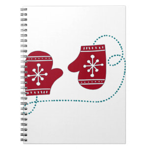 Caderno Espiral Scandia Natal Mose Angel Blue E Red Scandia