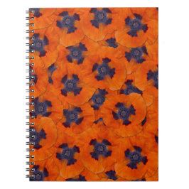 Caderno Espiral Scarlet Orange Poppy Sem Costura