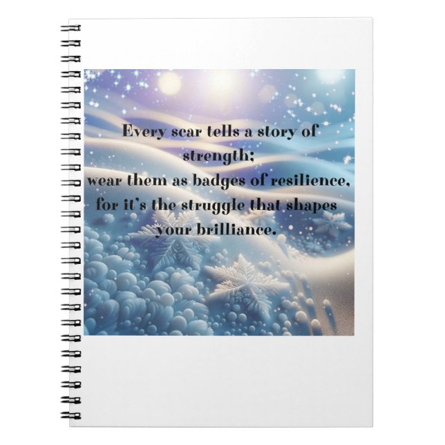 Caderno Espiral Scars Into Scars - Resilience Affirmation (Frente)